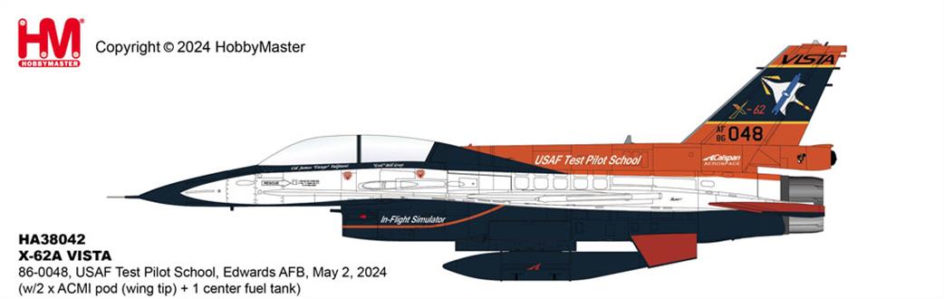 Hobby Master 1/72 HA38042 Lockheed X-62A USAF Test Pilot School Edwards AFB