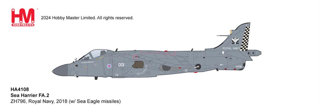 Hobby Master 1/72 HA4108 Sea Harrier FA.2 Royal Navy Fighter Model