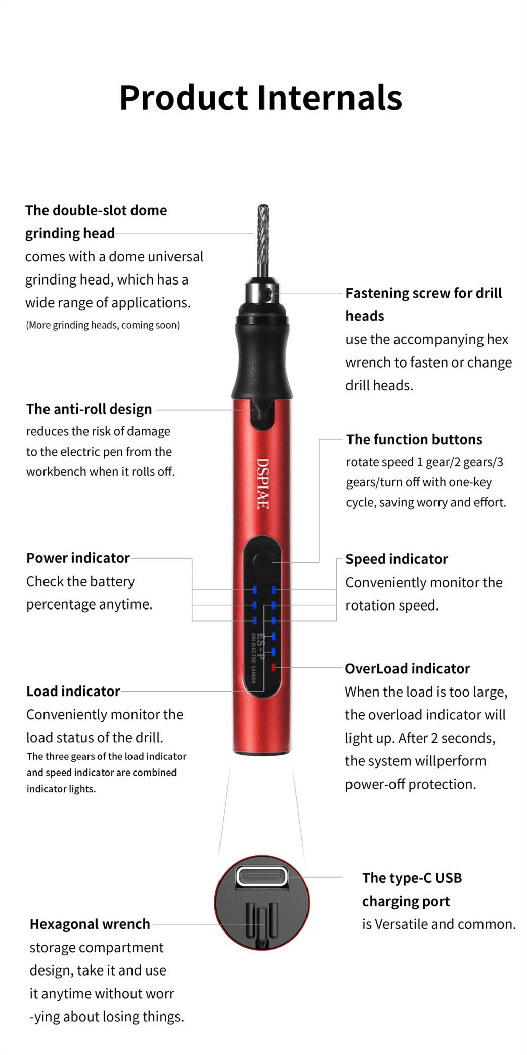 Dispae  DS036 ES-P Portable electric sharpening pen