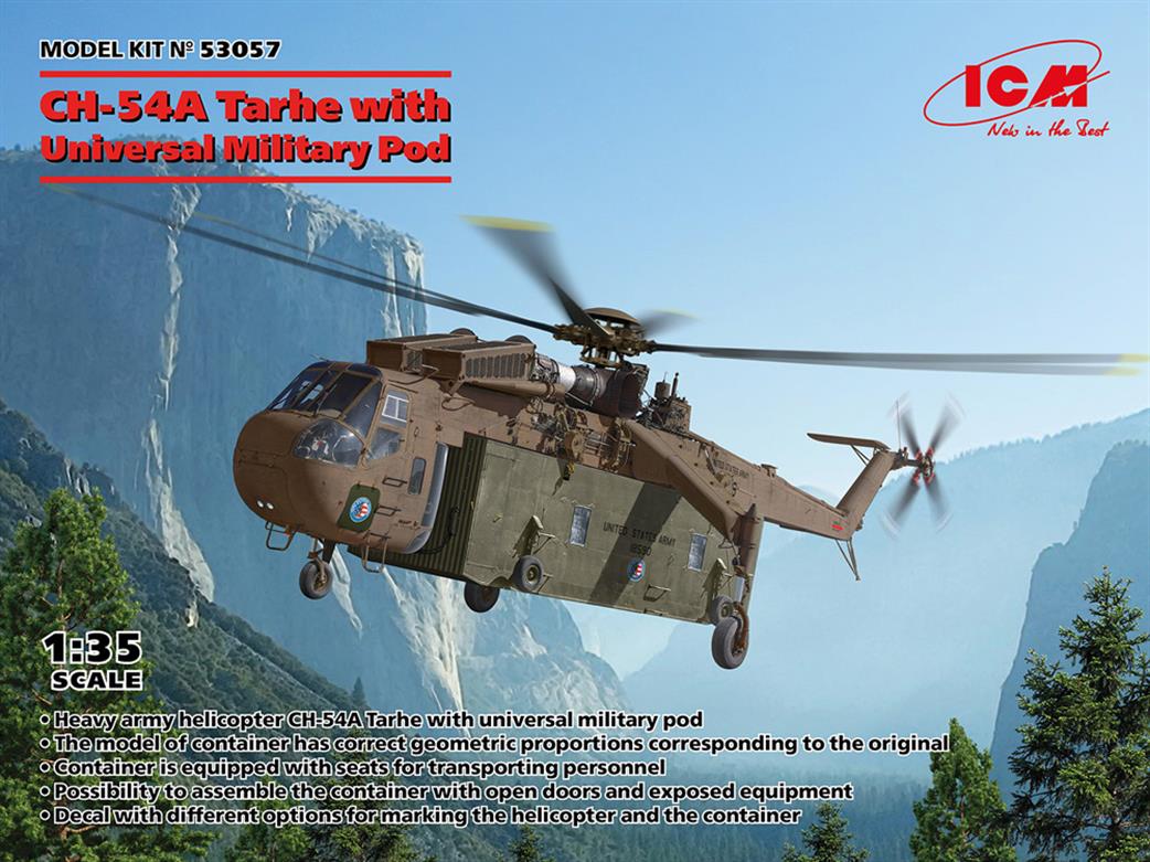 ICM 1/35 53057 Sikorsky CH-54A Tarhe with Universal Military Pod Kit