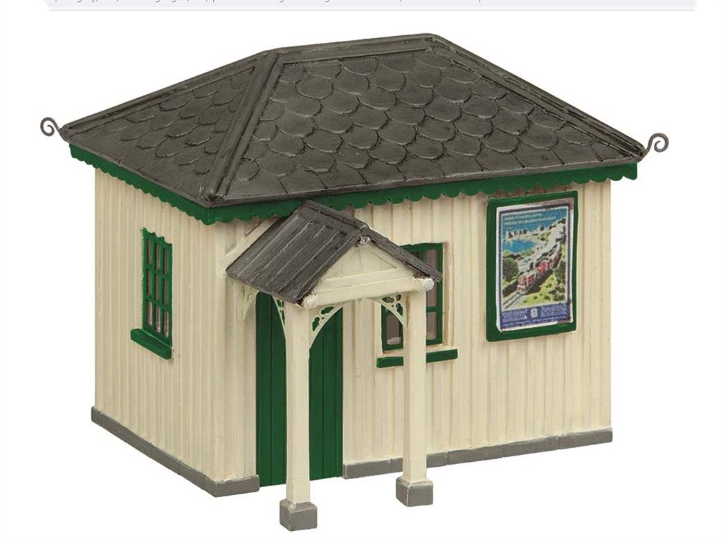 Bachmann OO 44-0190B Wooden Platform Waiting Room Cream with Green Door