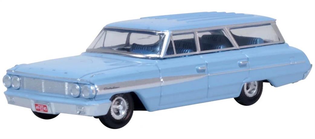 Oxford Diecast 1/87 87FC64001 1964 Ford Country Station Wagon Sedan Skylight Blue