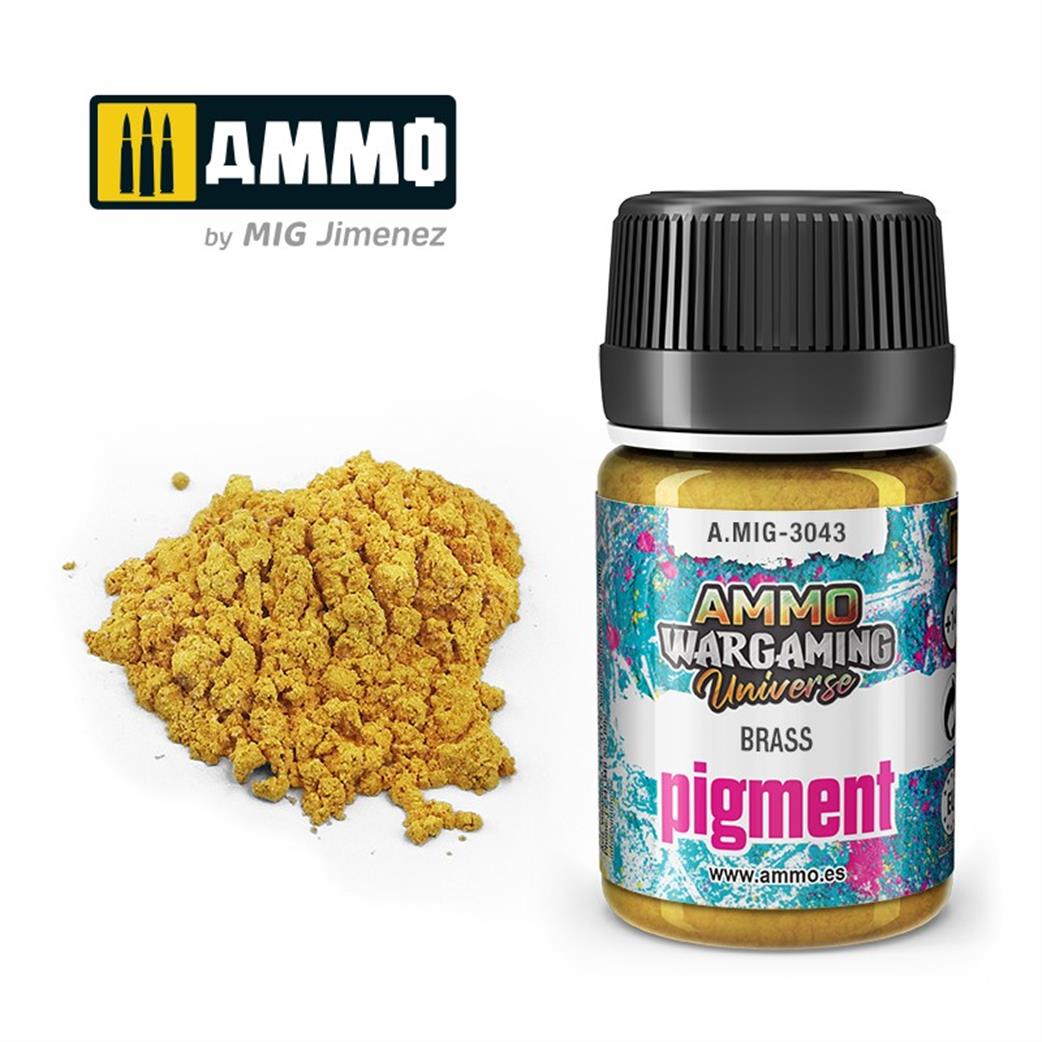 Ammo of Mig Jimenez  A.MIG-3043 Brass Weathering Pigment 35ml Jar