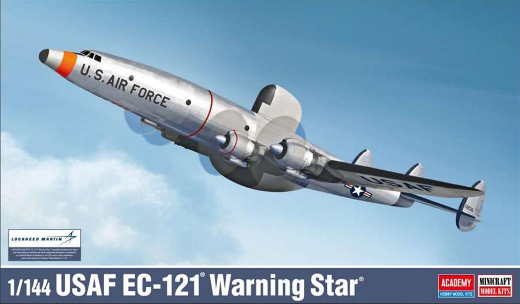 Academy 1/144 12637 US Air Force EC-121 Warning Star Early Warning Aircraft Kit