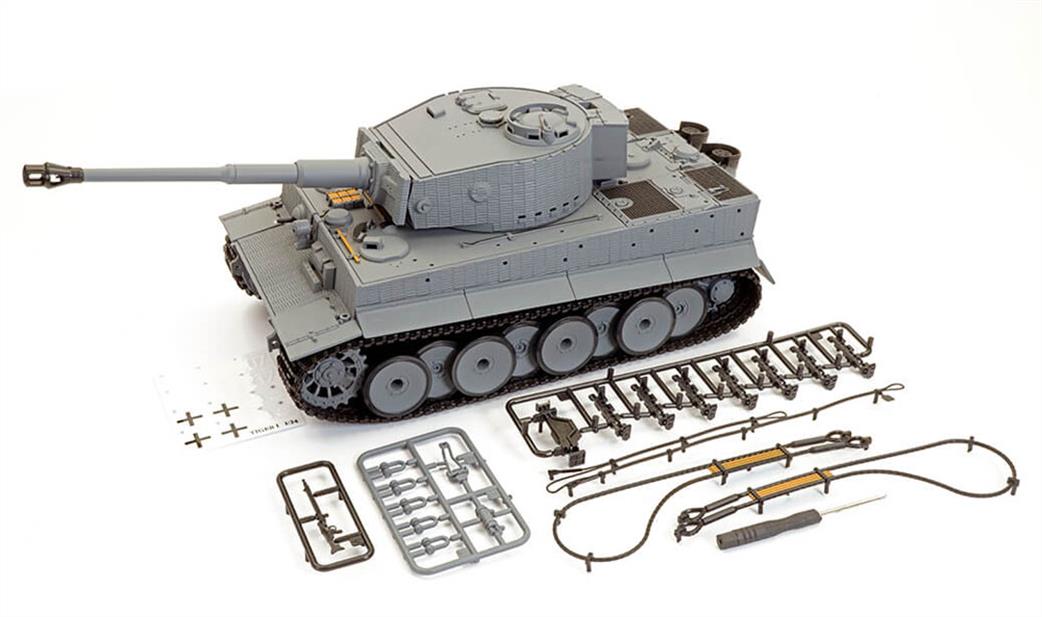 Taigen 1/24th  TG3848-11-M TIGER 1 Infrared Battle Tank Late Version Basic Grey