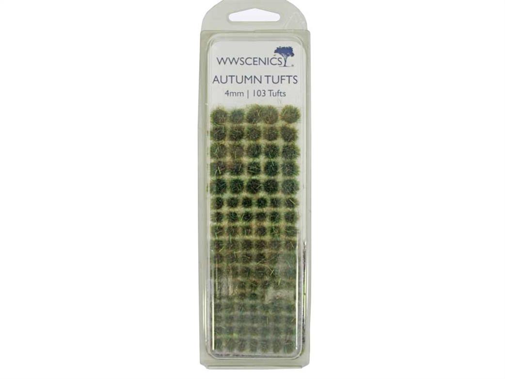 WWScenics  W3T-AU4 4mm Self-Adhesive Autumn Grass Tufts x100