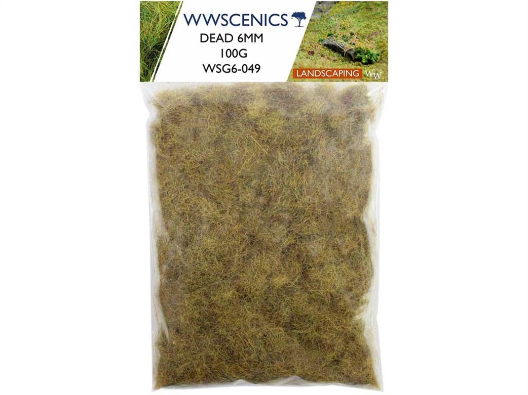 WWScenics  WSG6-049 6mm Dead Static Grass 100g 1000ml