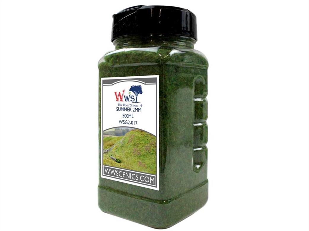 WWScenics  WSG2-017 2mm Summer Static Grass 500ml Bottle