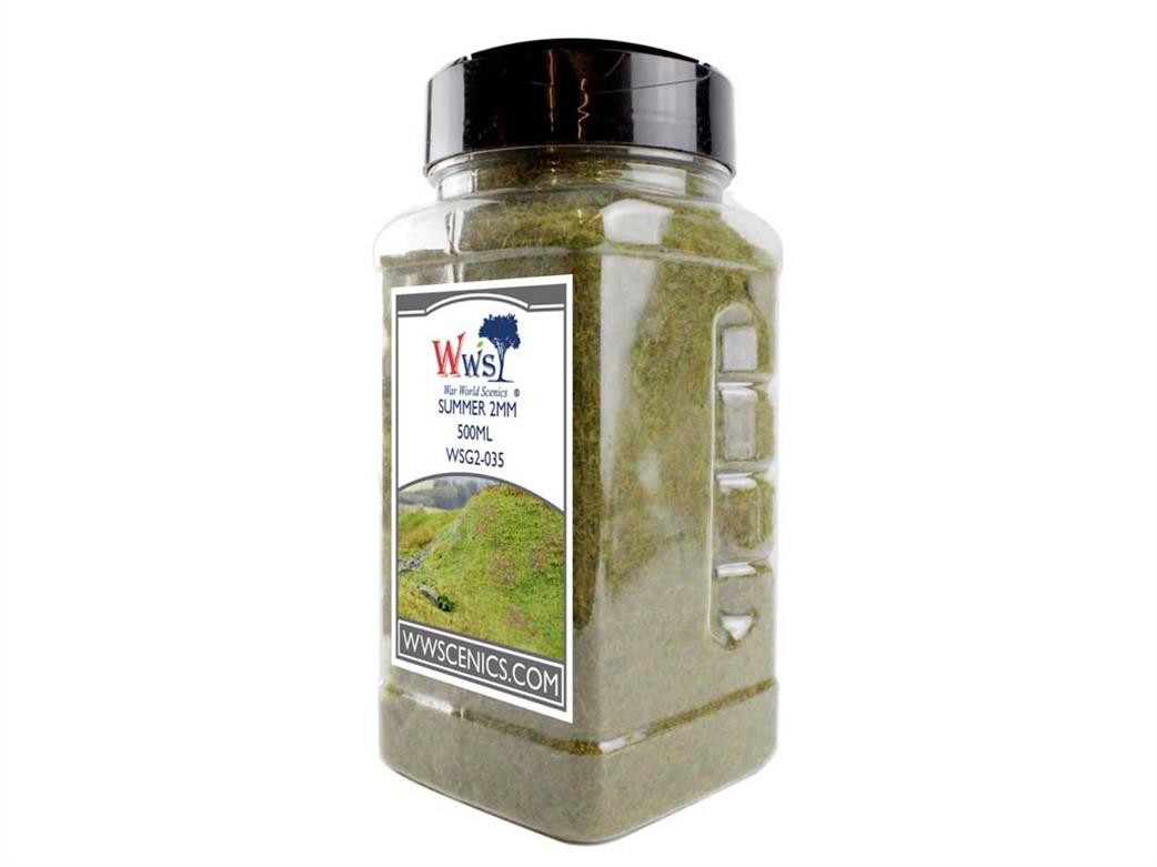 WWScenics  WSG2-035 2mm Winter Static Grass 500ml Bottle