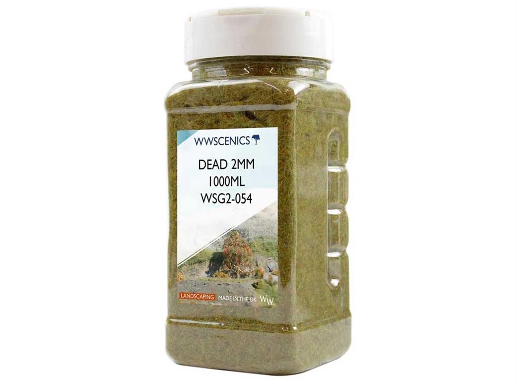 WWScenics  WSG2-054 2mm Dead Static Grass 1000ml Bottle