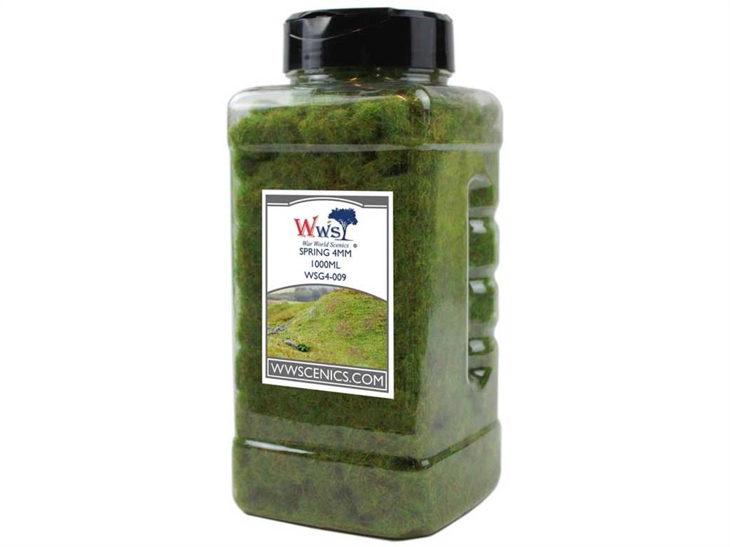 WWScenics  WSG4-009 4mm Spring Static Grass 1000ml Bottle