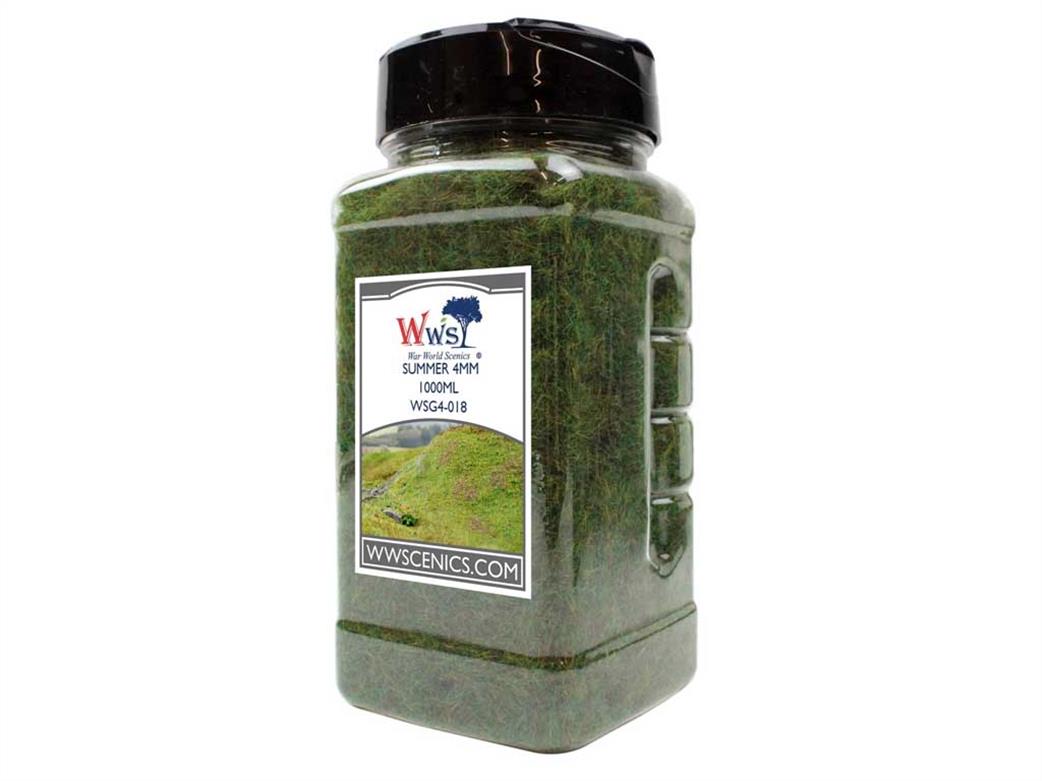 WWScenics  WSG4-018 4mm Summer Static Grass 1000ml Bottle