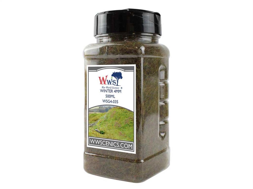 WWScenics  WSG4-035 4mm Winter Static Grass 500ml Bottle