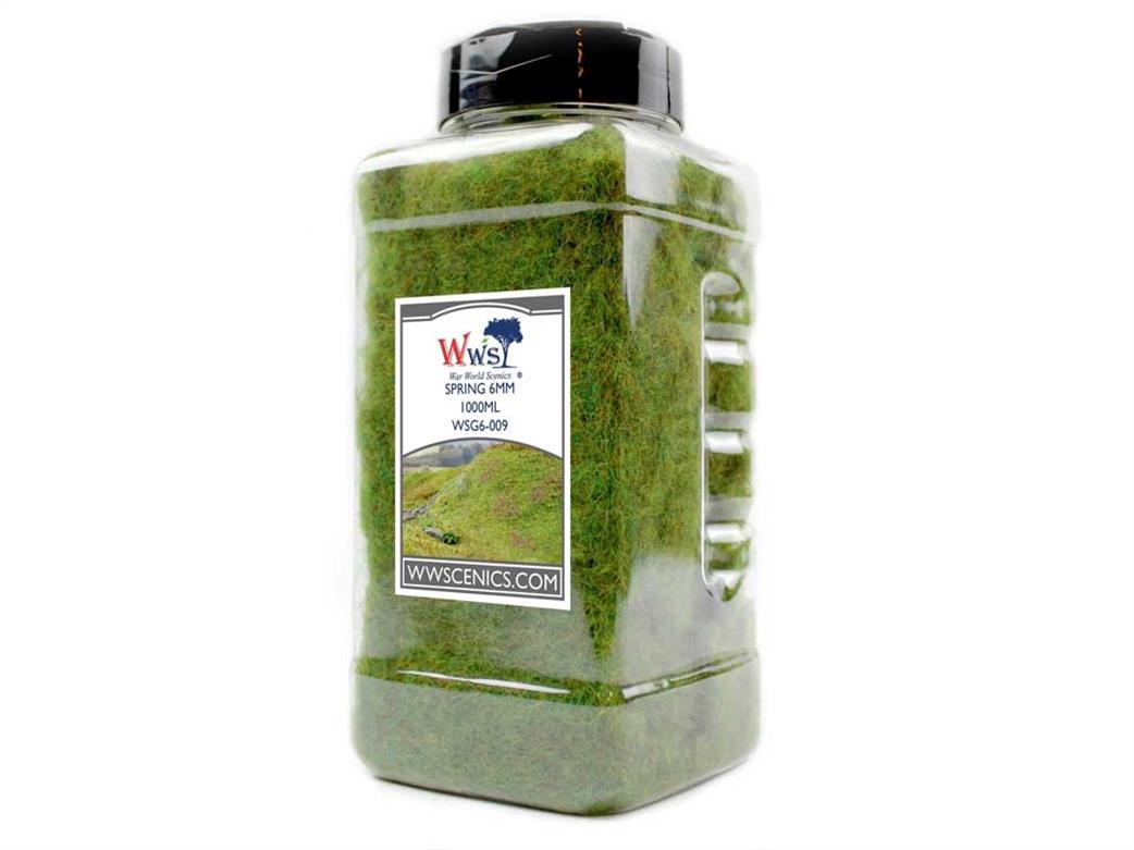 WWScenics  WSG6-009 6mm Spring Static Grass 1000ml Bottle