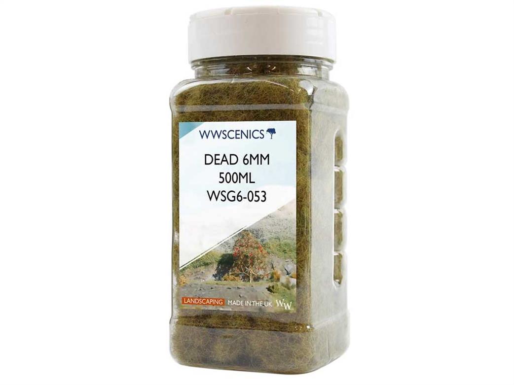 WWScenics  WSG6-053 6mm Dead Static Grass 500ml Bottle