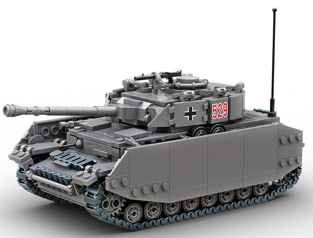 Build Army  B0161 Panzer 4 Block Construction Tank Model