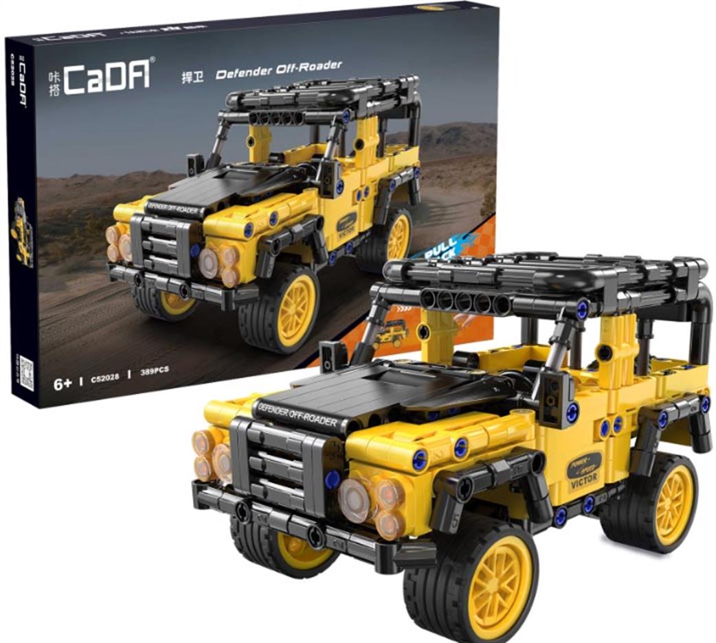 CaDa 1/18th C52028W Pull Back Defender Off Roader Brick Model 389pcs