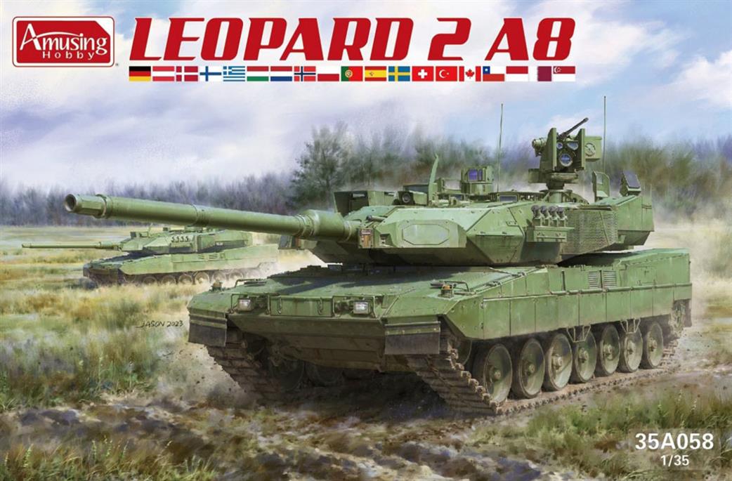 Amusing Hobby 1/35 35A058 Leopard 2A8 German MBT Kit