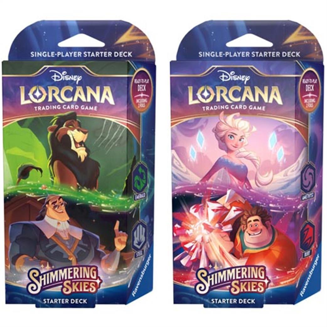 Ravensburger  RAV11098448 Disney Lorcana Shimmering Skies Starter Deck