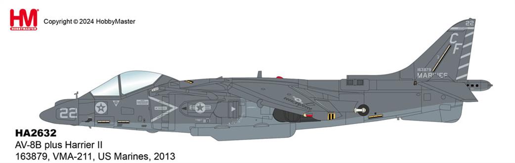 Hobby Master 1/72 HA2632 AV-8B plus Harrier II VMA-211 US Marines 2013 Model