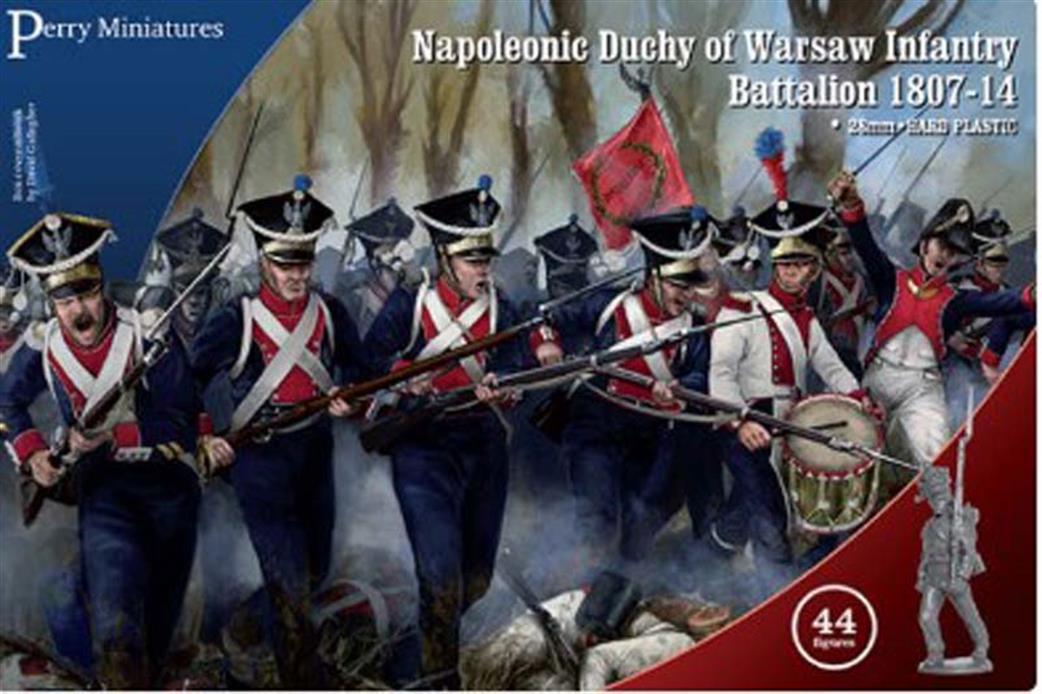 Perry Miniatures 28mm DOW1 Duchy Of Warsaw Infantry 1807-1814 44 Hard Plastic Unpainted Figures