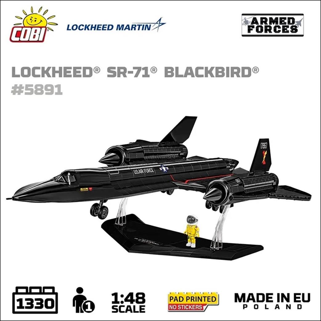 Cobi 1/48 5891 Lockheed SR-71 Blackbird Block Model