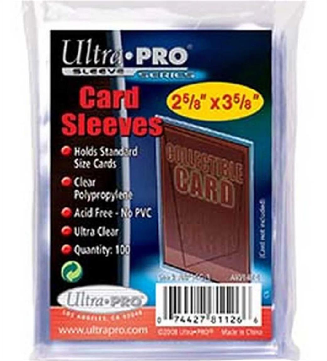 Ultra Pro  81126 Toploader Card Sleeves Clear Pk 100
