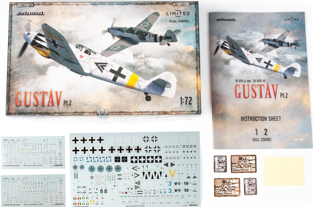 Eduard 1/72 2145 Bf-109G6 And G14 Dual Combo Profipak Plastic Kit