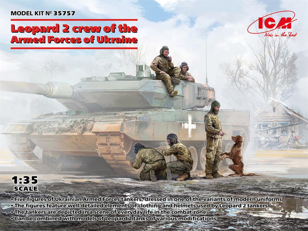 ICM 1/35 35757 Leopard Crew Figure set of the Armed Forces of Ukraine