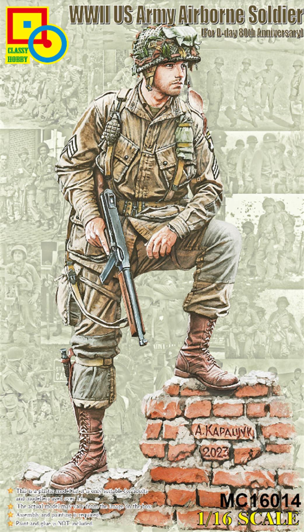 Classy Hobby 1/16 MC16014 WW2 US Airbourne Soldier Figure Kit