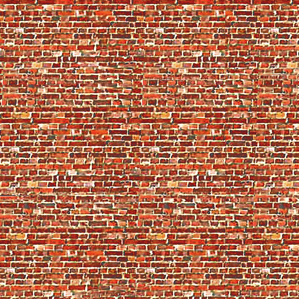 ID Backscenes N BM008CN Dark Old Red Brick Self-Adhesive Brick Paper Sheets
