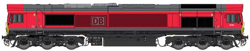 Dapol O Gauge GM7210401 DB Cargo Red 66009 EMD Class 66 Diesel Locomotive