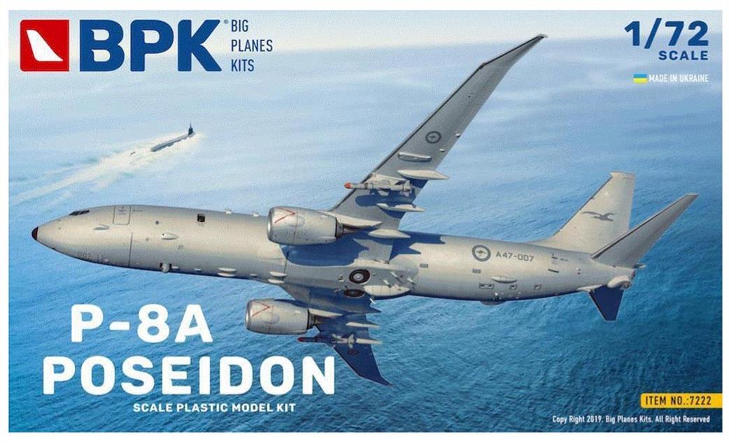 Big Plane Kits 1/72 BKP7222 Boeing P-8A Poseidon RAAF and US Navy Aircraft Kit