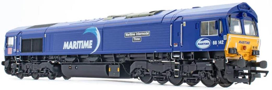 Accurascale OO ACC3011 DB Maritime Blue 66142 EMD Class 66 Diesel Locomotive