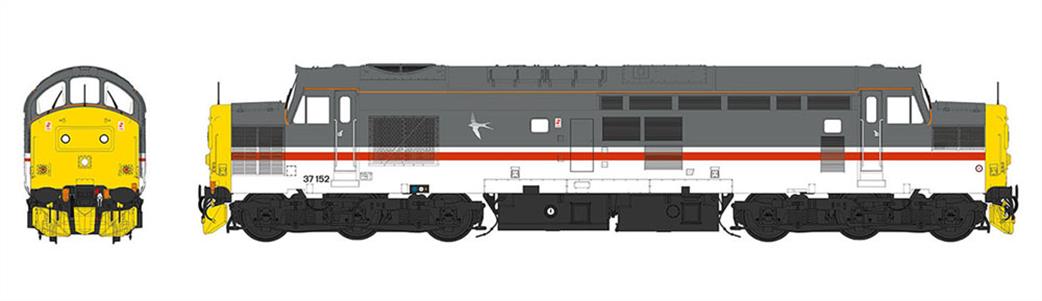 Heljan O Gauge 3735 BR Class 37/0 Centre Headcode 37 152 Intercity Swift Model