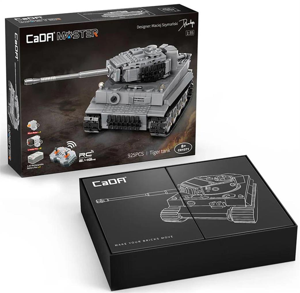 CaDa  C61071W RC Tiger Tank Brick Model 925cs