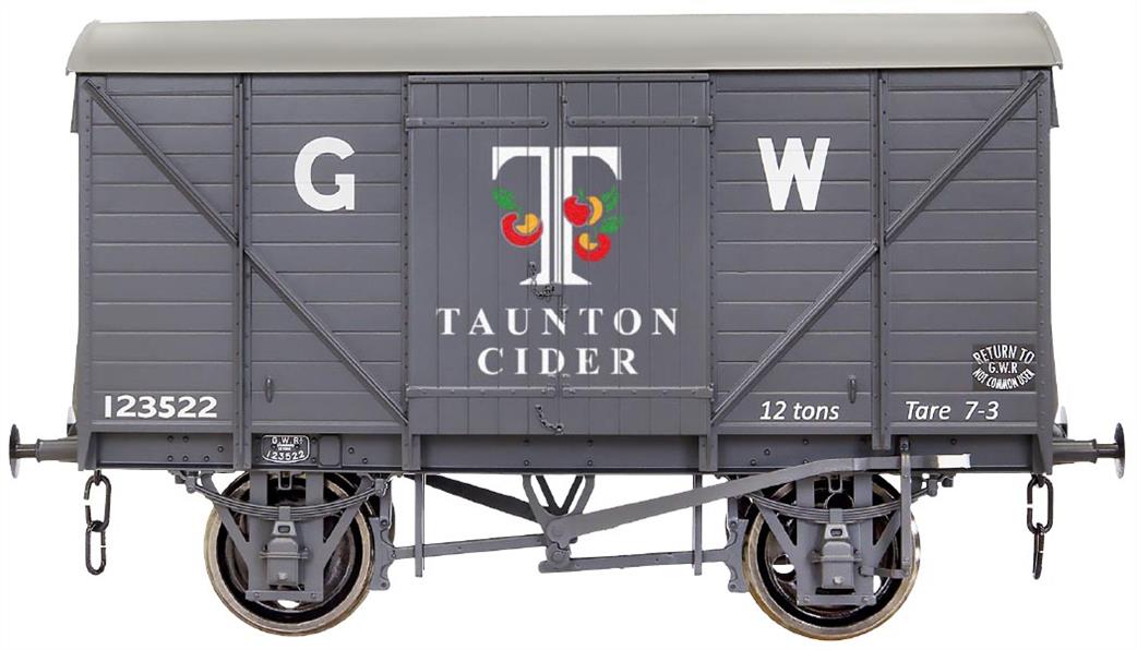 Dapol O Gauge 7F-066-007 Great Western Standard 12T Van Grey Taunton Cider