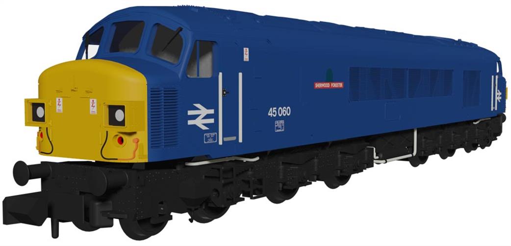 Rapido Trains N 948108 BR 45060 Sherwood Forrester Class 45 Derby Type 4 1Co-Co1 Diesel Split Box BR Blue with Domino Headcodes