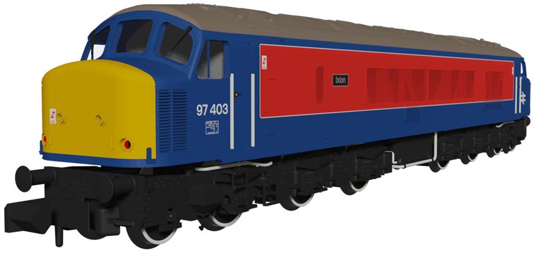 Rapido Trains N 948207 BR 97403 Ixion Class 46 Derby Type 4 1Co-Co1 Diesel RTC Blue/Red with Sealed Beam Headlights