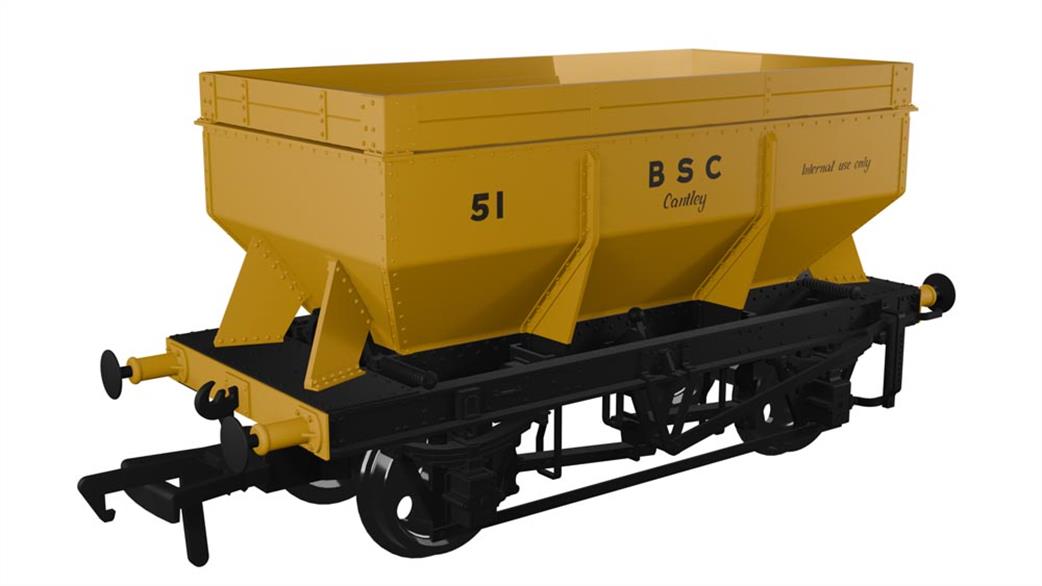 Rapido Trains OO 963014 LMS Iron Ore Hopper BSC Yellow No.51