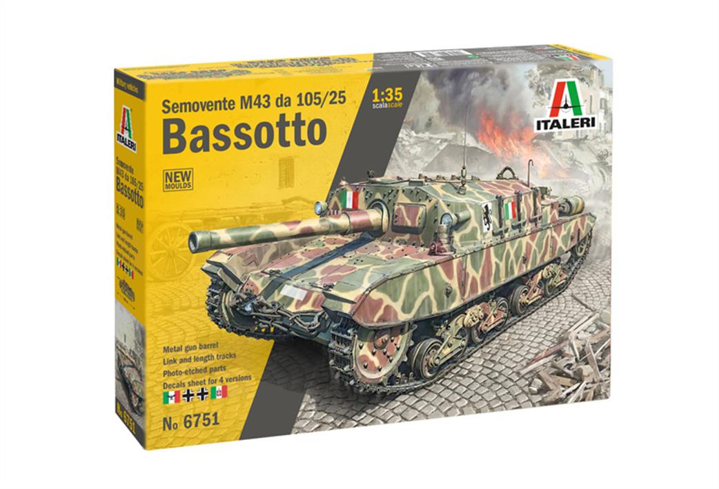 Italeri 1/35 6751 Semovente M43 Bassotto Tank Kit