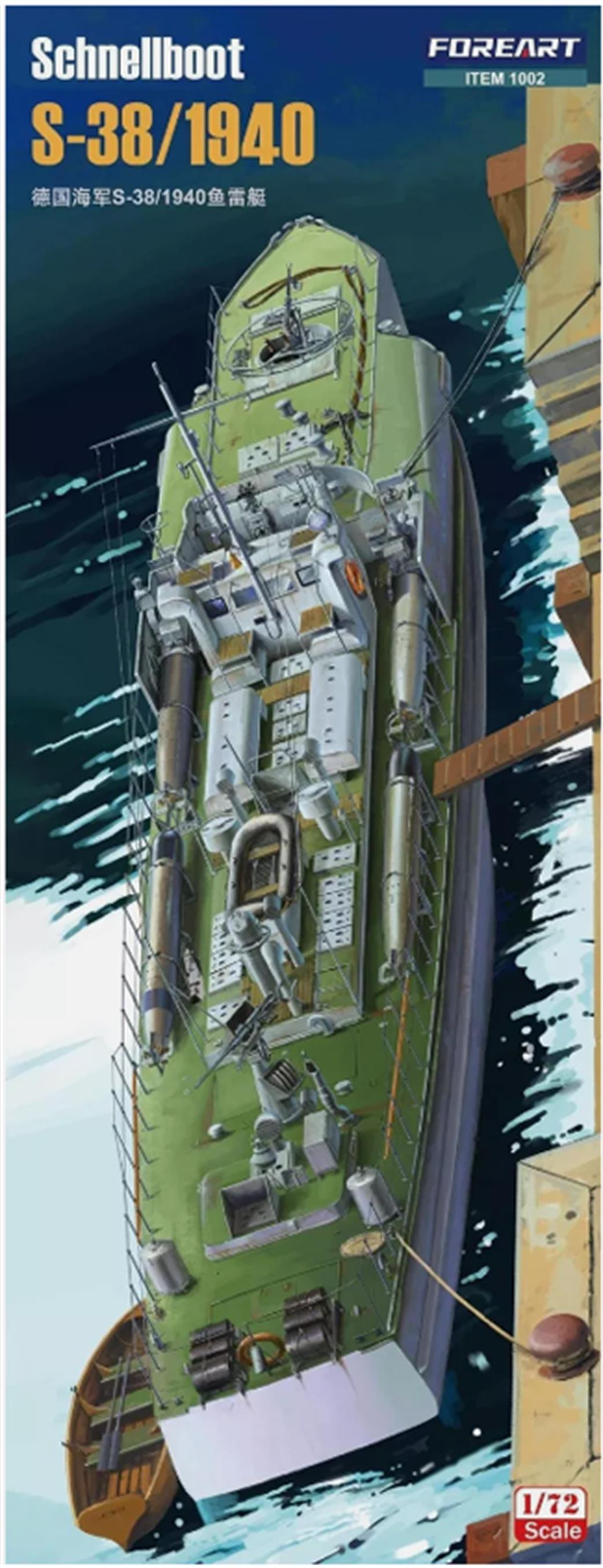 Foreart 1/72 1002 German Schnellboot S-38 1940 Plastic kit