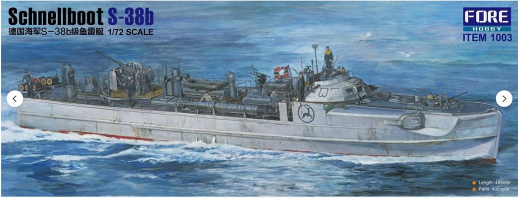 Foreart 1/72 1003 German Schnellboot S-38B 1942 Plastic kit