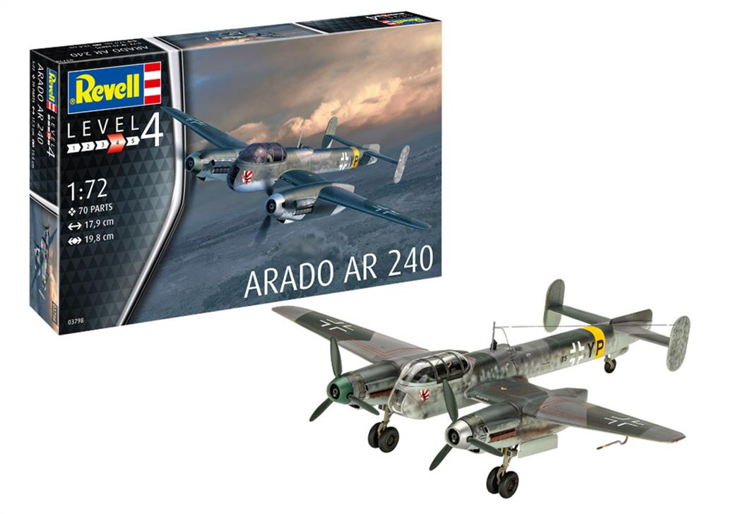 Revell 1/72 63798 Arado AR240 Nightfighter starter set with paint & glue