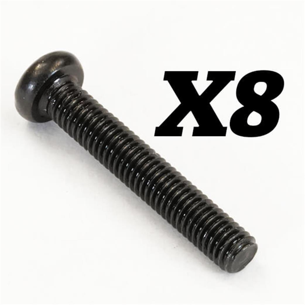 FTX  FTX10188 Round head Screw M3x18 Pack of 8