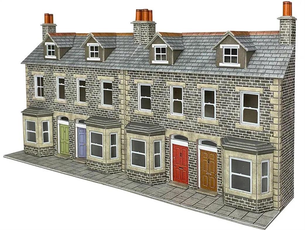 Metcalfe OO PO303 Terraced Housing Fronts Stone Card Kit