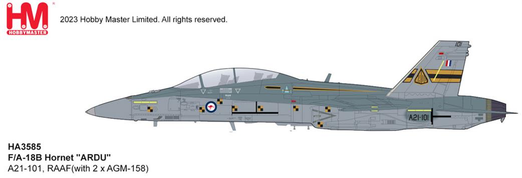 Hobby Master 1/72 HA3585 F/A-18B Hornet ARDU RAAF Diecast Aircraft Model