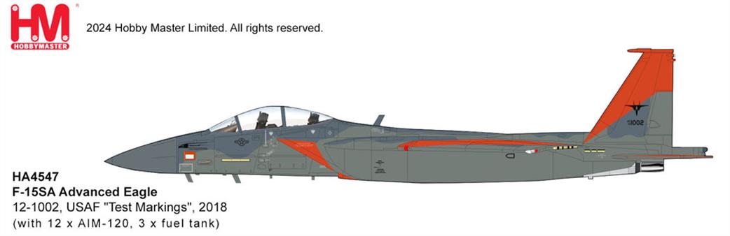 Hobby Master 1/72 HA4547 F-15SA USAF Test Markings 2018 Diecast Aircraft Model