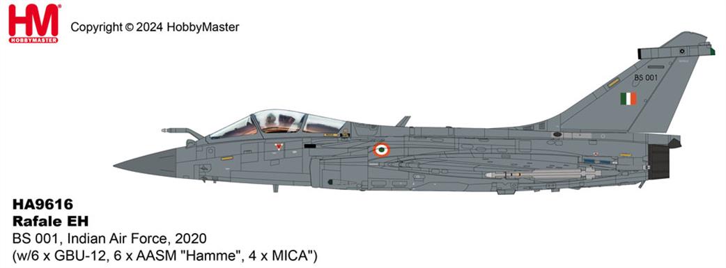 Hobby Master 1/72 HA9616 Rafale EH Indian Air Force diecast aircraft model