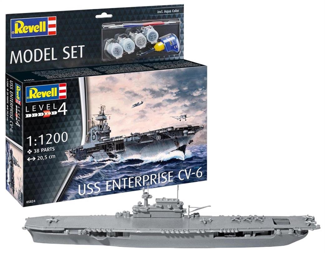 Revell 1/1200 65824 USS Enterprise Ship Kit Gift Set